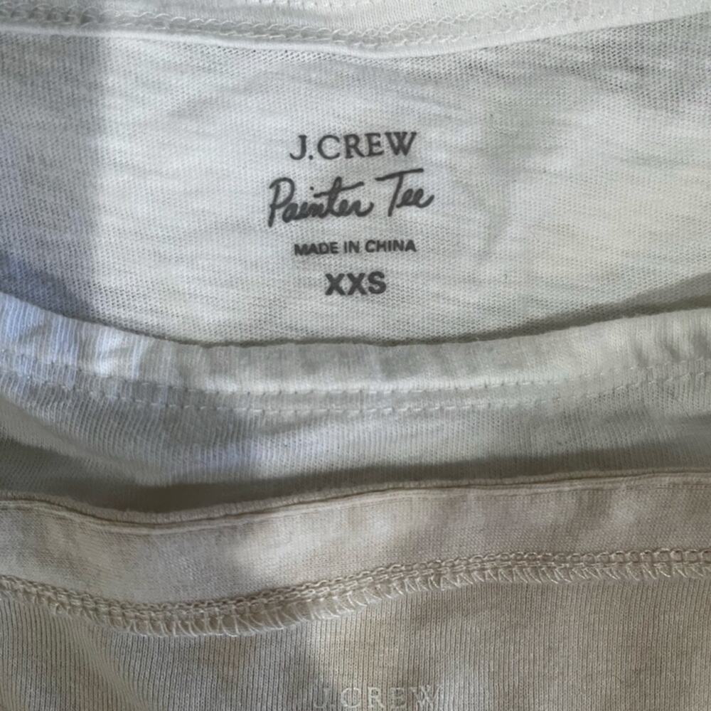 NEW J. Crew Cotton Perfect Painter Fit Casual Neutral Basics Tees Bundle 2 NWOT - Picture 10 of 16